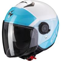 Мотошлем Scorpion Exo City Sympa Белый/Голубой